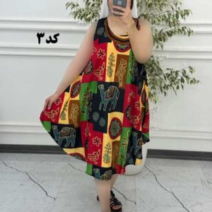 سارافون دخترانه زنانه کوتاه استین حلقه 8813