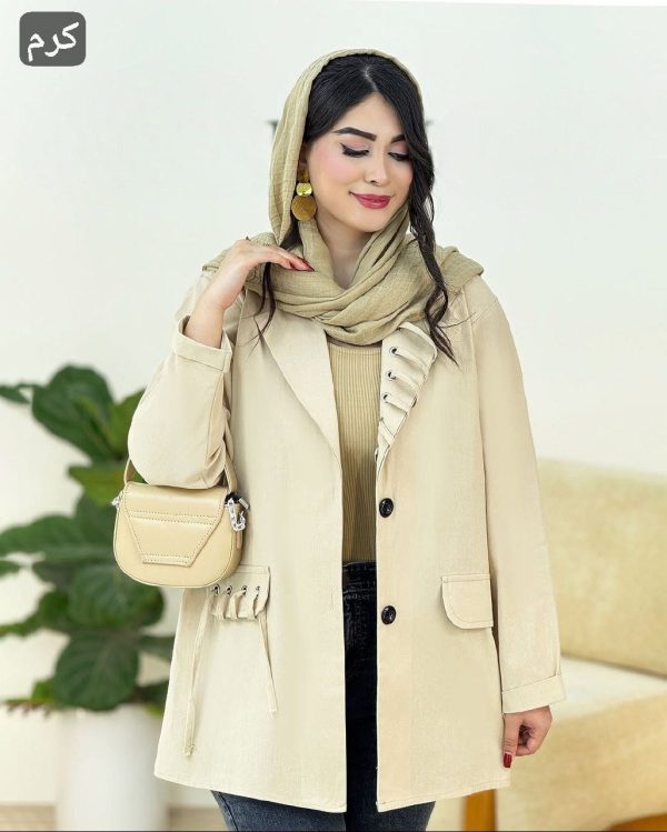 مانتو زنانه دخترانه کوتاه کالکشن بهاره 444983 - Image 5