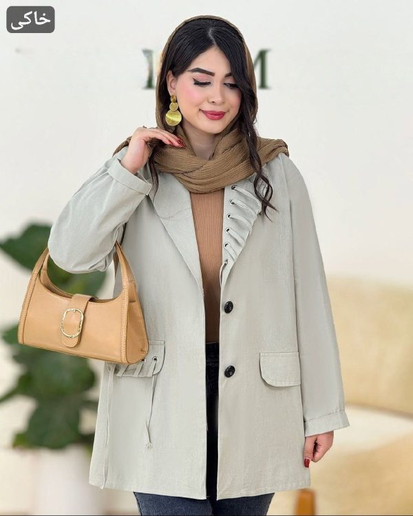 مانتو زنانه دخترانه کوتاه کالکشن بهاره 444983 - Image 4