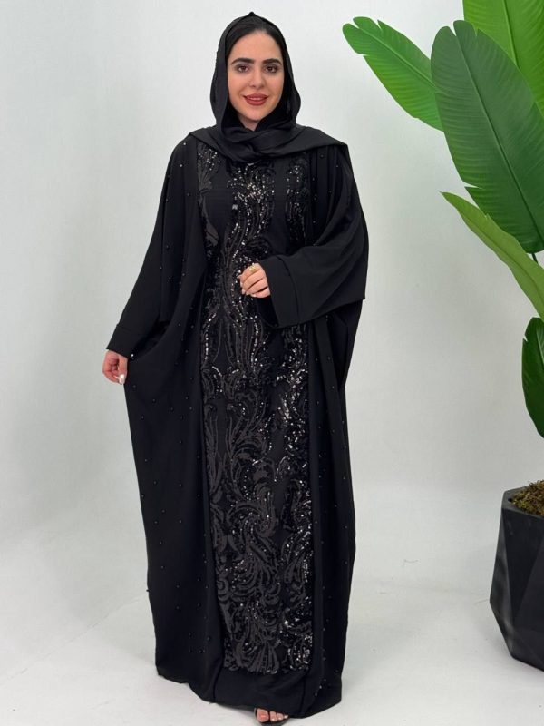 عبا زنانه پولک دوزی کالکشن بهاره 44109 - Image 2