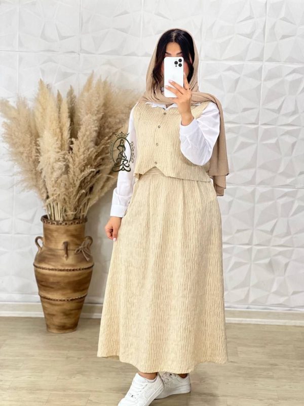 ست سه تیکه ژیله دامن و شومیز جدید زنانه69297