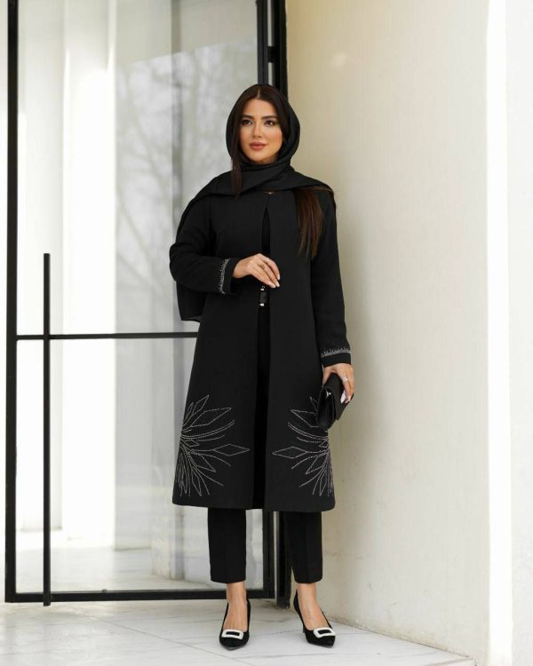 مانتو زنانه سنگ دوزی شده و شیک مدل شمیم44146