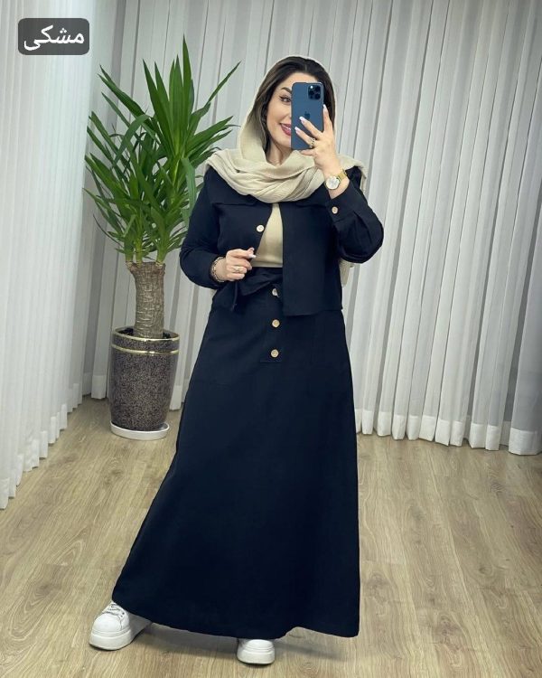 ست کت دامن باران زنانه و دخترانه ترند سال 44149 - Image 3