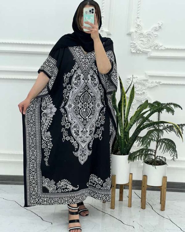 ساحلی زنانه سنتی آستین کوتاه طرح پانچ 77010