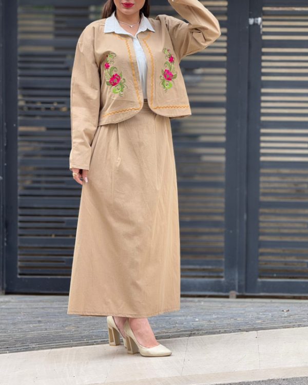 کت دامن زنانه و دخترانه بهاره شیک 77038 - Image 4