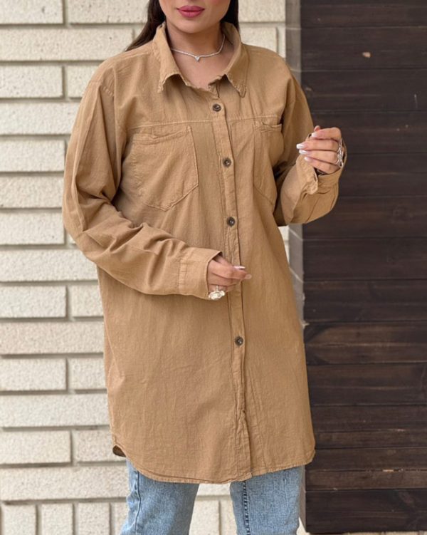 مانتو بهاره خنک سبک الیاف طبیعی  9968 - Image 5