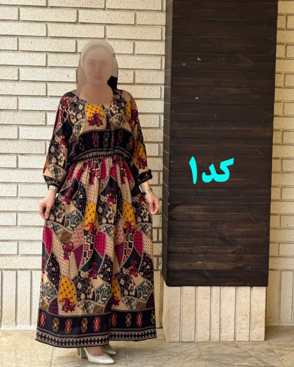 ساحلی پیراهنی زنانه زیبا سایز بزرگ77036 - Image 2