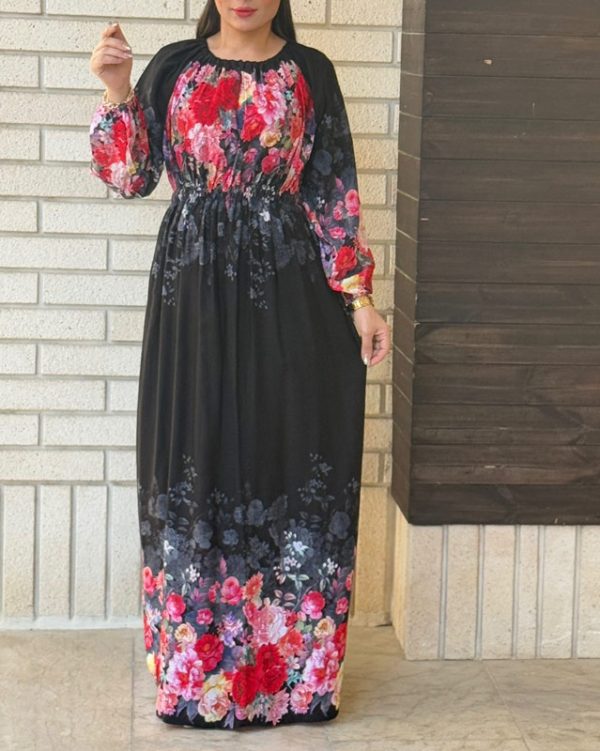 ساحلی پیراهنی نخی زنانه و دخترانه کمر کش خنک77025 - Image 2