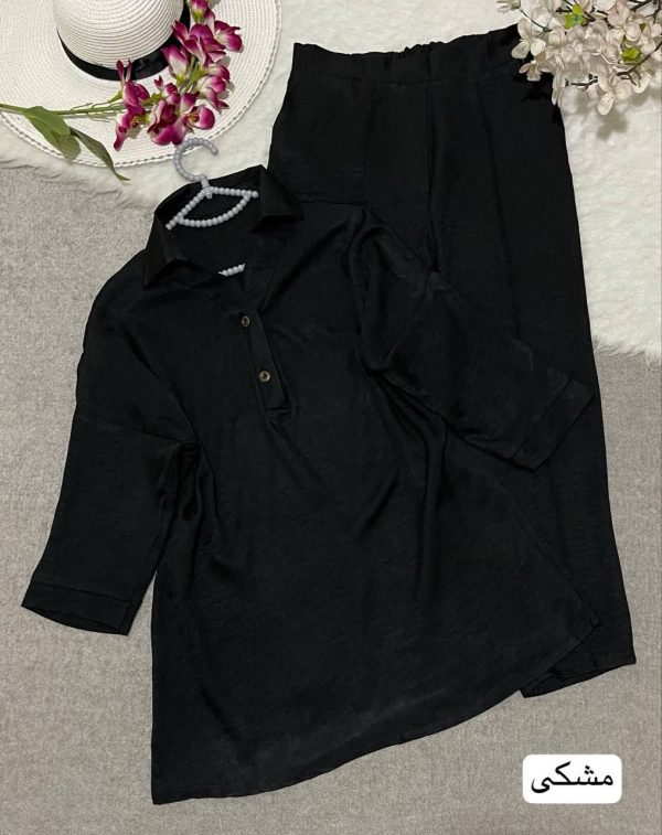 ست مانتو شلوار خنک زنانه جدید 287807 - Image 3