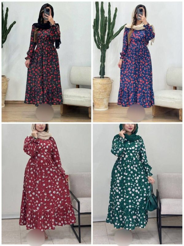 پیراهن گل دار زنانه جدید27142
