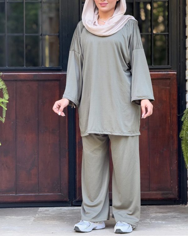 بلوز و شلوار زنانه ست سایز بزرگ 4020