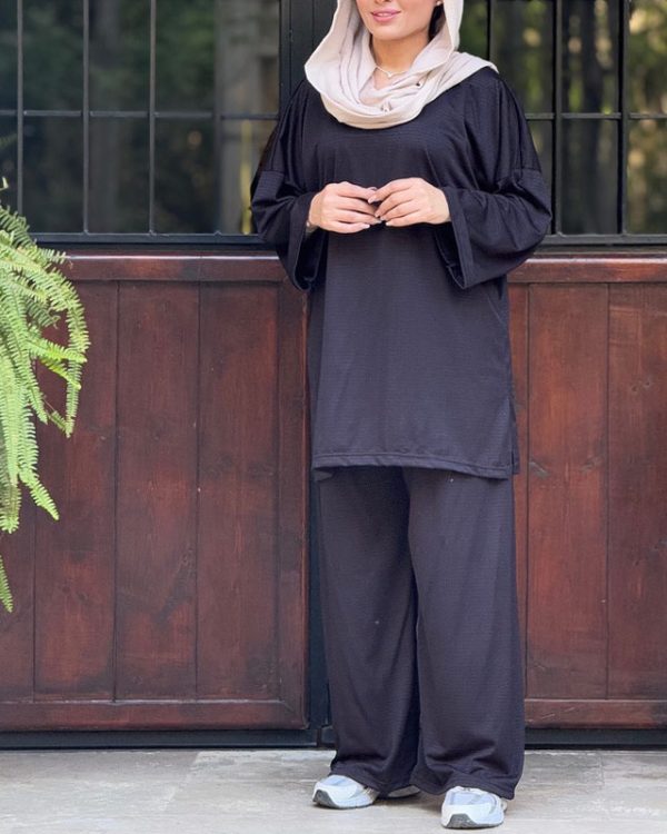 ست بلوز شلوار زنانه و دخترانه خنک وشیک774020 - Image 5