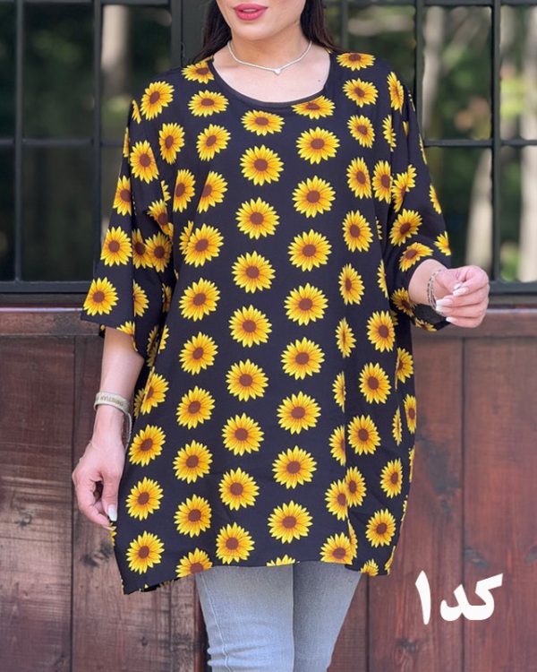 تیشرت زنانه دخترانه شومیزی طرحدار خنک و سبک772069