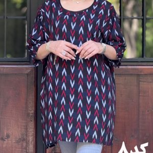 تیشرت زنانه دخترانه شومیزی طرحدار خنک و سبک772069