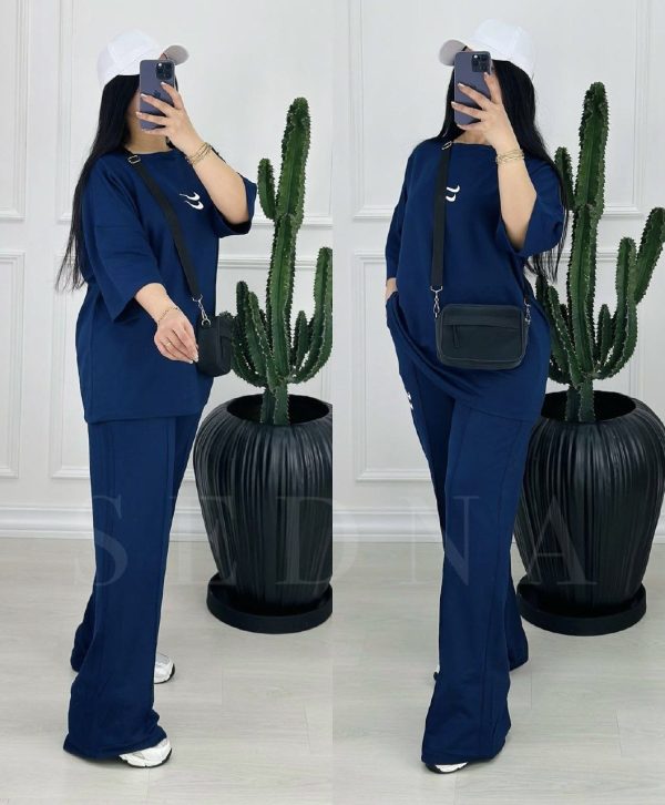 ست تیشرت شلوار اسپرت دخترانه و زنانه مدل سولماز44190