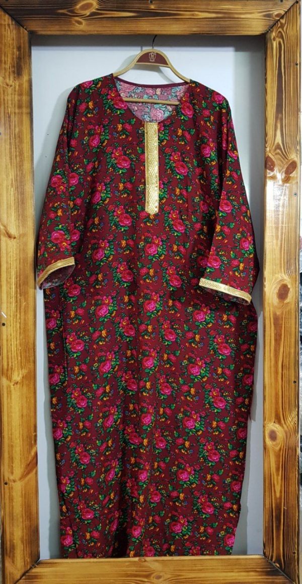 ساحلی زنانه و دخترانه طلاکوب طرح دار 44191 - Image 6