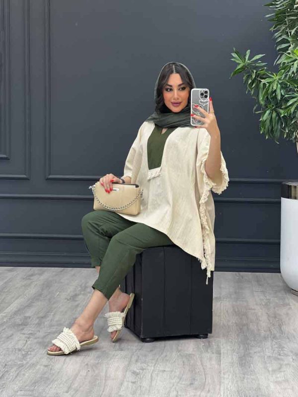 زنانه دخترانه شومیز شلوار مدل نازدونه 44208 - Image 4