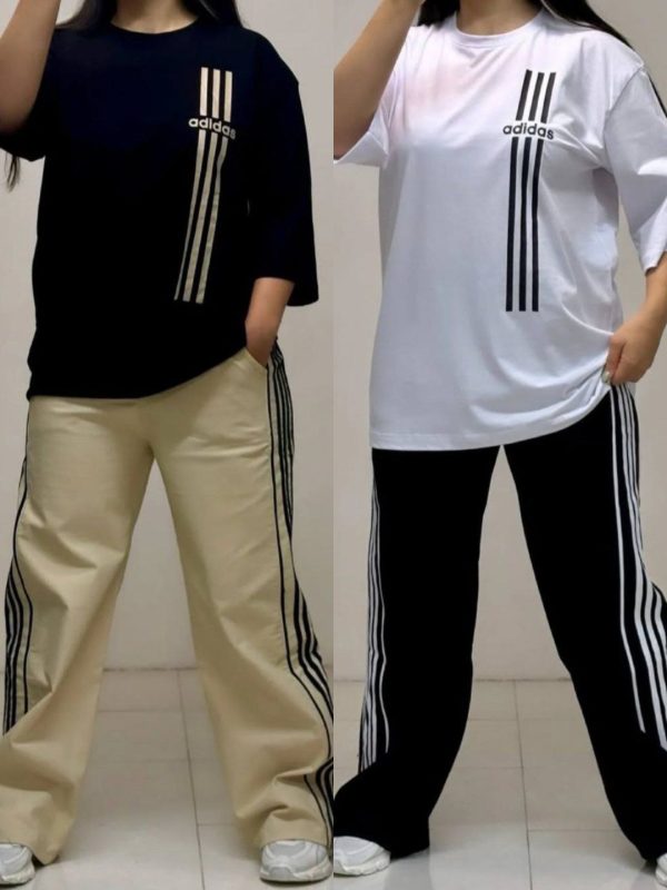 ست تیشرت شلوا زنانه و دخترانه اسپرت و خاص 44203