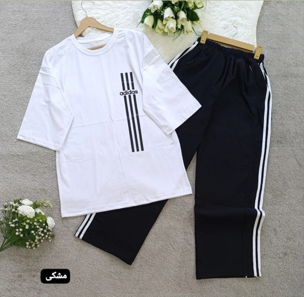 ست تیشرت شلوا زنانه و دخترانه اسپرت و خاص 44203 - Image 5
