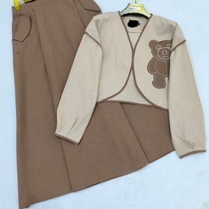 کت دامن زنانه دخترانه خرسی ترند 44300