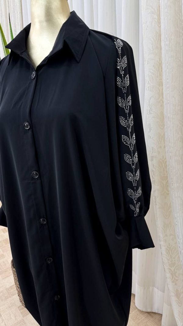 مانتو بلند عبایی زنانه یاقوت 44308 - Image 7