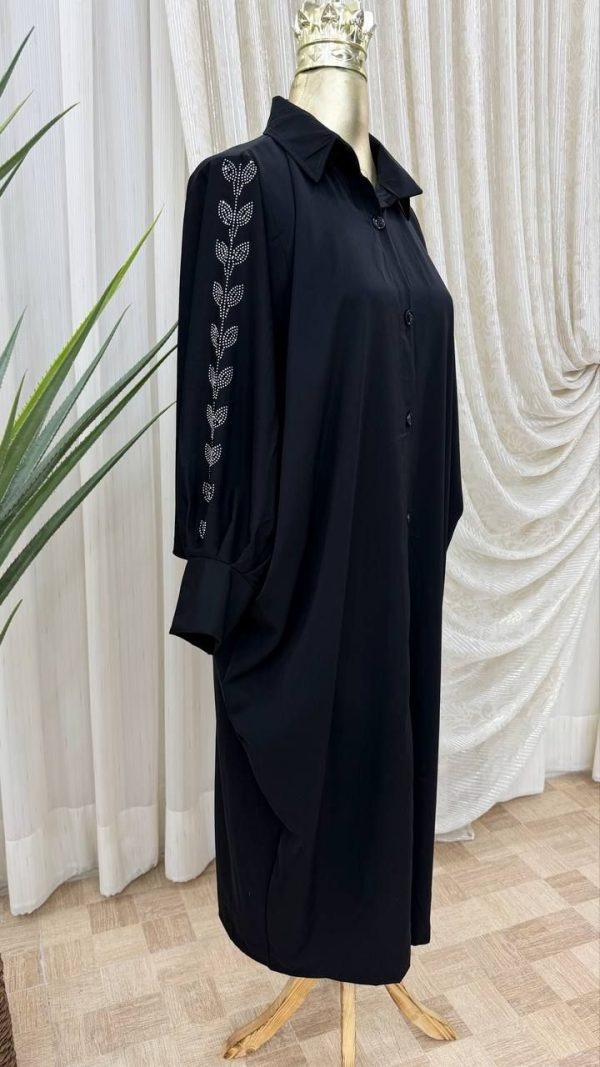 مانتو بلند عبایی زنانه یاقوت 44308 - Image 8