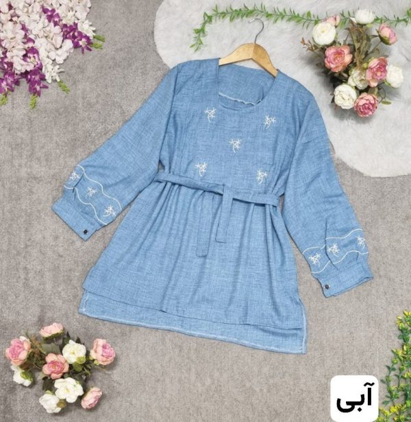تونیک زنانه و دخترانه گلدوزی شده مدل تیهو 44224 - Image 7