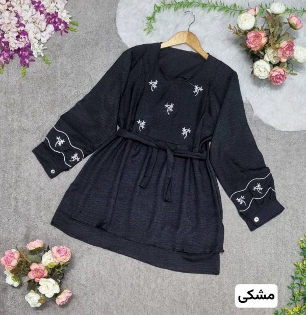 تونیک زنانه و دخترانه گلدوزی شده مدل تیهو 44224 - Image 9