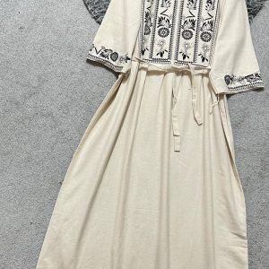 پیراهن ساحلی زنانه و دخترانه تابستانی مدل نغمه 44225