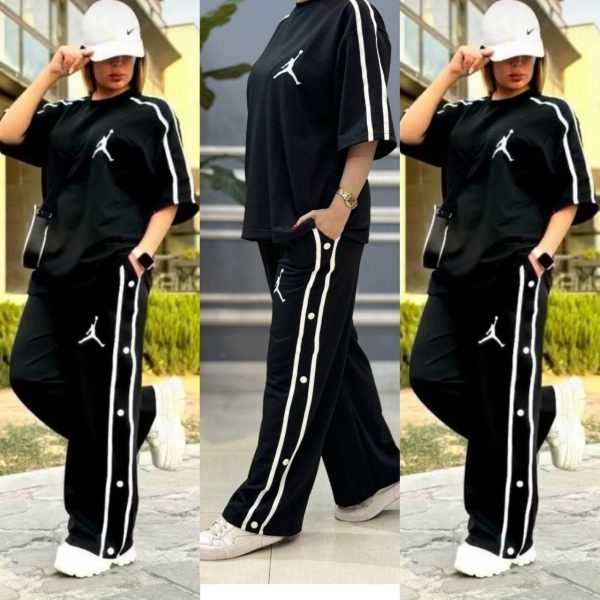 ست تیشرت شلوار اسپرت زنانه و دخترانه مدل جردن 44237