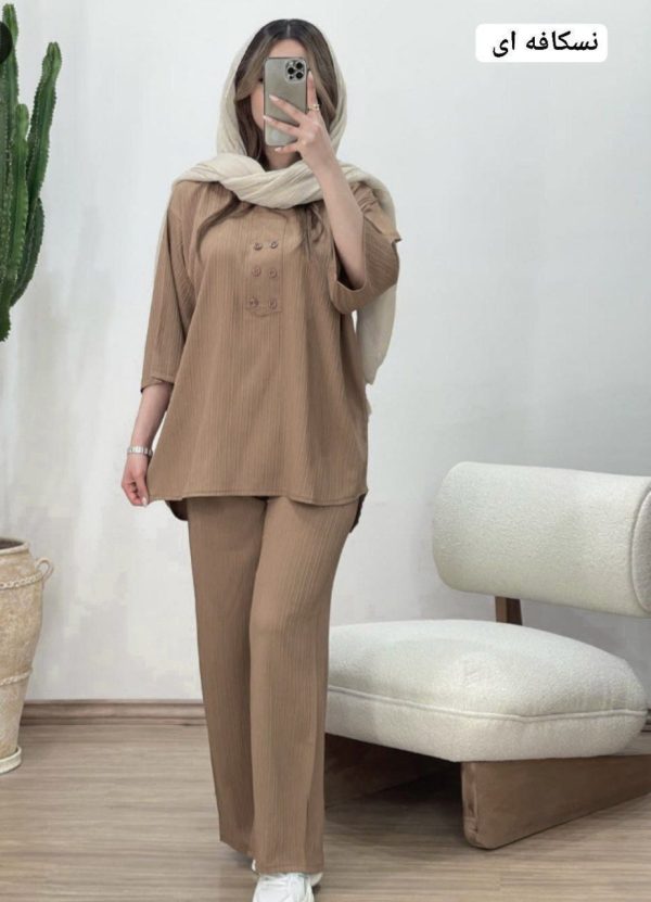ست دو تیکه زنانه و دخترانه مدل ساغر 44100570