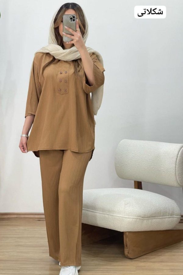 ست مانتو شلوار زنانه و دخترانه سبک و بهاری 4487585 - Image 13