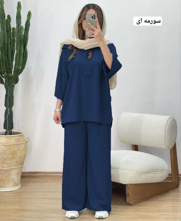 ست مانتو شلوار زنانه و دخترانه سبک و بهاری 4487585 - Image 14