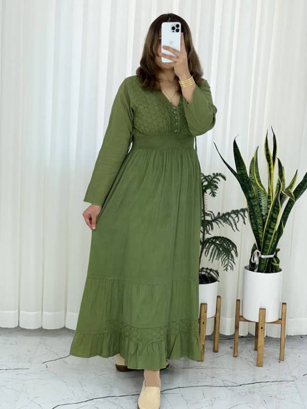 ساحلی دخترانه تک رنگ شیک77428 - Image 5