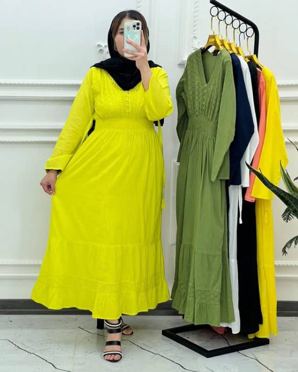 ساحلی دخترانه تک رنگ شیک77428 - Image 8