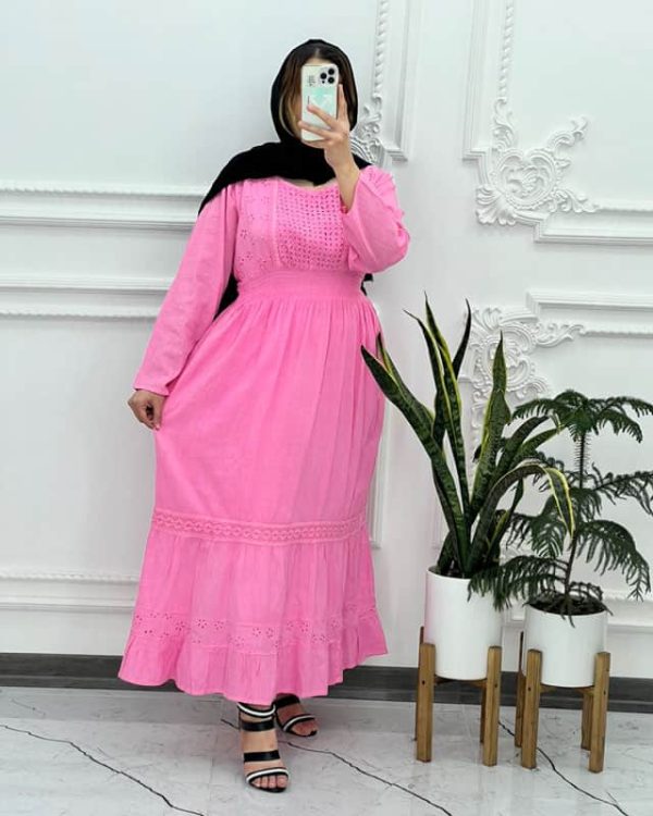 ساحلی زنانه دخترانه آستین دار بلند تک رنگ772222 - Image 3
