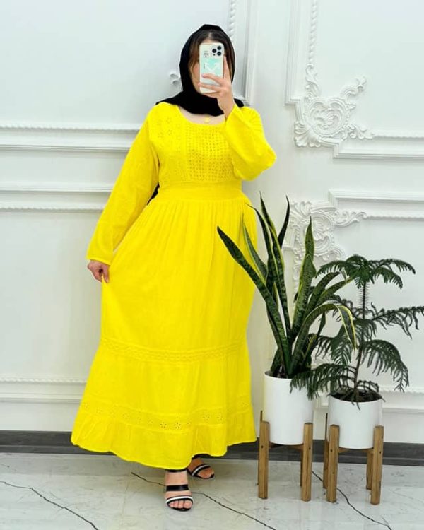ساحلی زنانه دخترانه آستین دار بلند تک رنگ772222 - Image 2