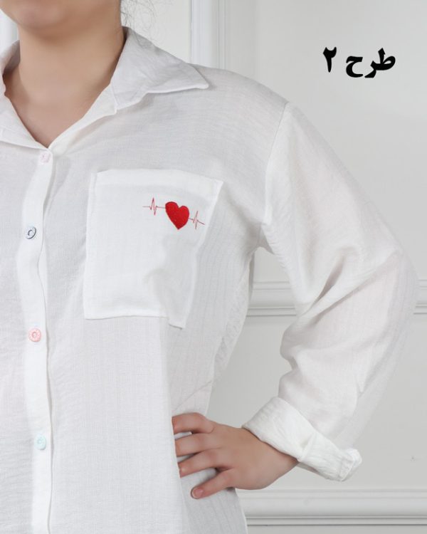 شومیز مانتویی زنانه دخترانه ساده و شیک کالکشن بهاره774569 - Image 4