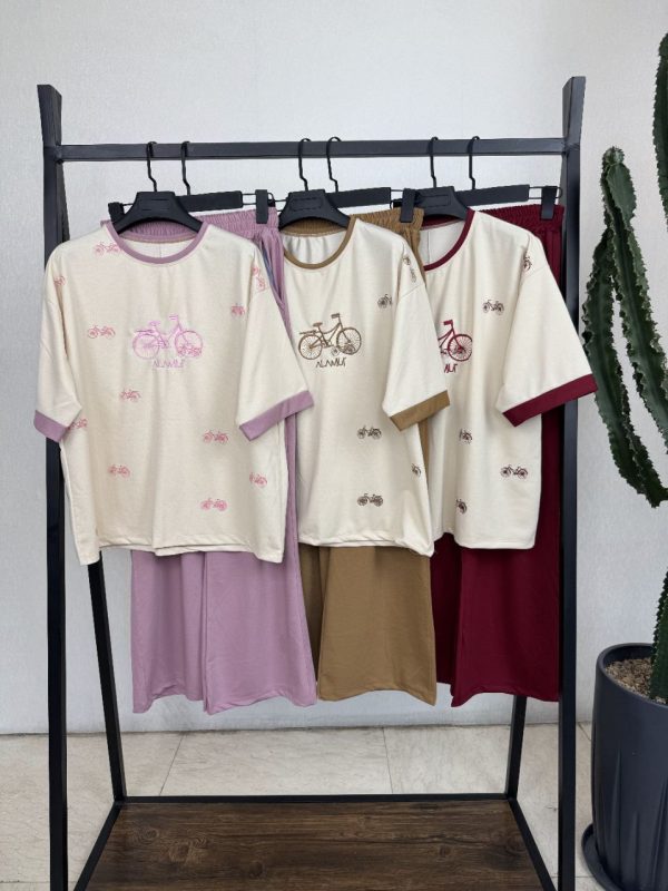 ست بلوز شلوار پنبه ای راحتی 287886 - Image 2