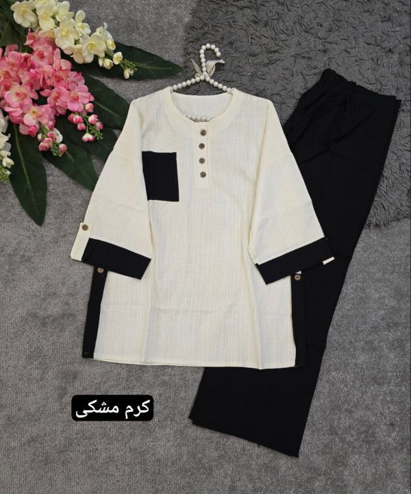 ست مانتو شلوار راحتی تابستانی لنین 286700 - Image 10
