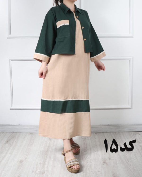 زنانه کت سارافون لینن ست جدید مدرن79213