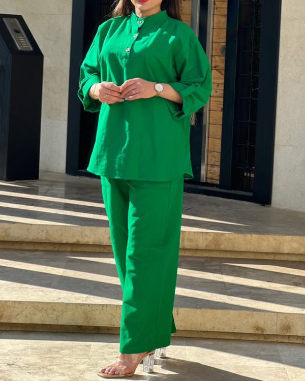 ست بلوز شلوار زنانه دخترانه در رنگ بندی774320 - Image 8