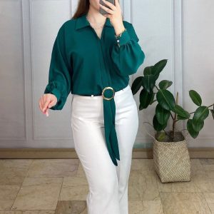 شومیز زنانه دخترانه مجلسی ساتن شیک و ترند رنگبندی کالکشن تابستان