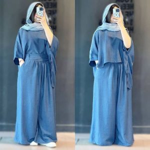 مانتو شلوار زنانه دخترانه کوتاه ترند و خاص تابستانه جنس اعلا