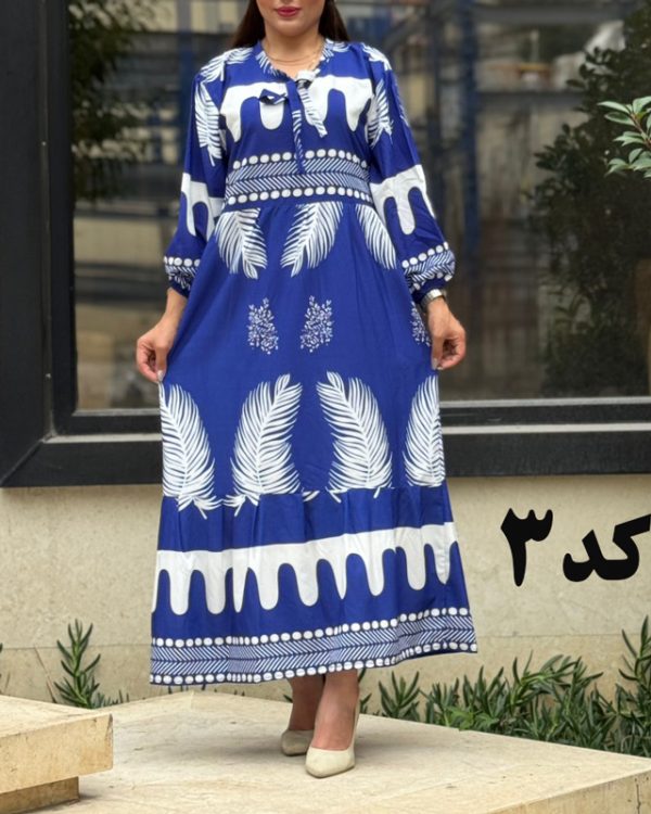 ساحلی زنانه پیراهن بلند فرشته رنگبندی متنوع 9769 - Image 4