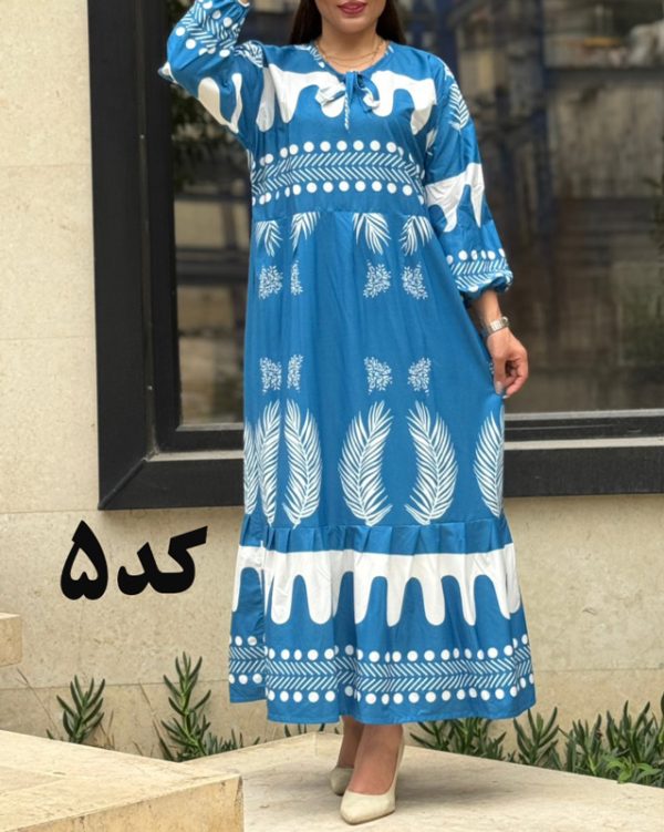 ساحلی زنانه پیراهن بلند فرشته رنگبندی متنوع 9769 - Image 6