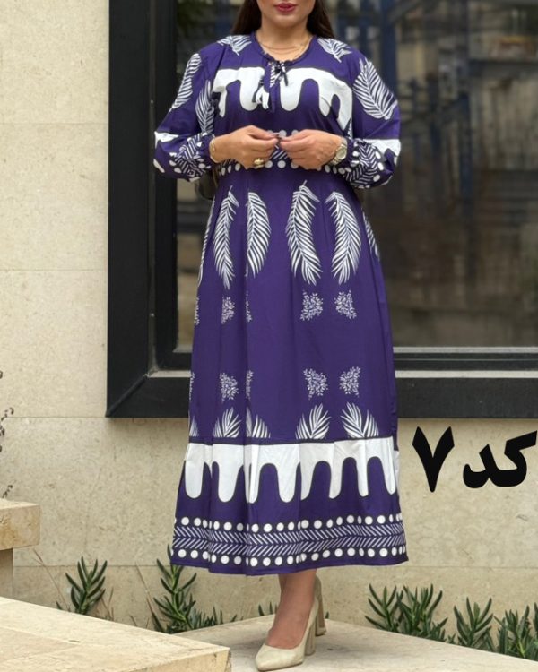 ساحلی زنانه پیراهن بلند فرشته رنگبندی متنوع 9769 - Image 7