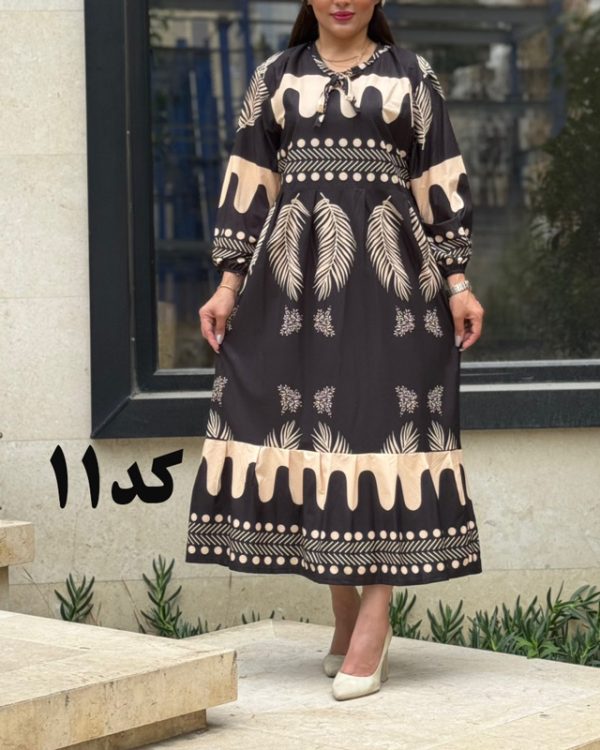 ساحلی زنانه پیراهن بلند فرشته رنگبندی متنوع 9769 - Image 9