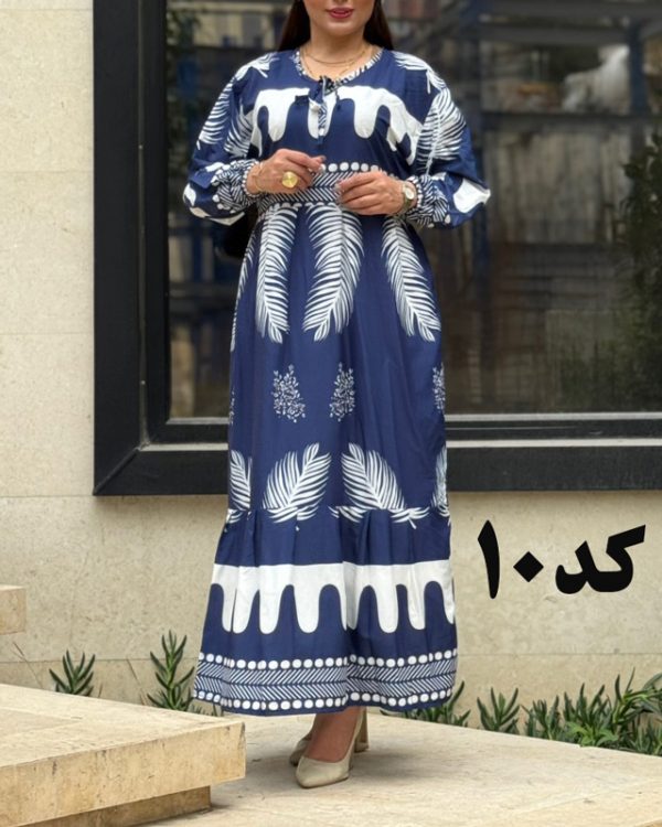 ساحلی زنانه پیراهن بلند فرشته رنگبندی متنوع 9769 - Image 10
