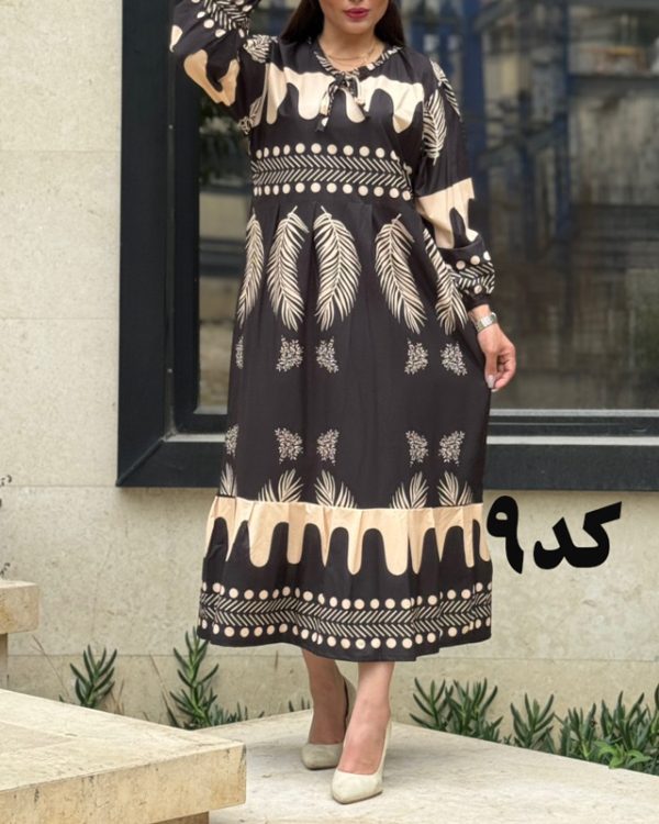 ساحلی زنانه پیراهن بلند فرشته رنگبندی متنوع 9769 - Image 12
